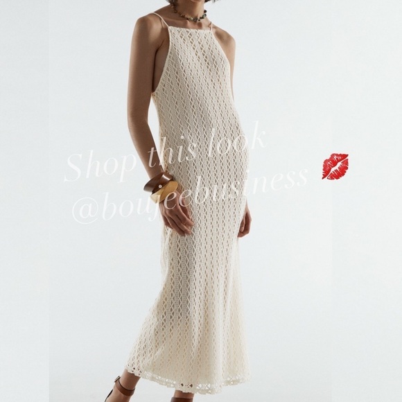 ZARA Crocheted Halter Dress - Picture 2 of 9